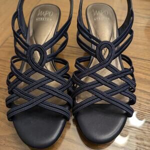 Impo Stretch Women’s Navy Blue Stretch Slingback Heels Size 10M